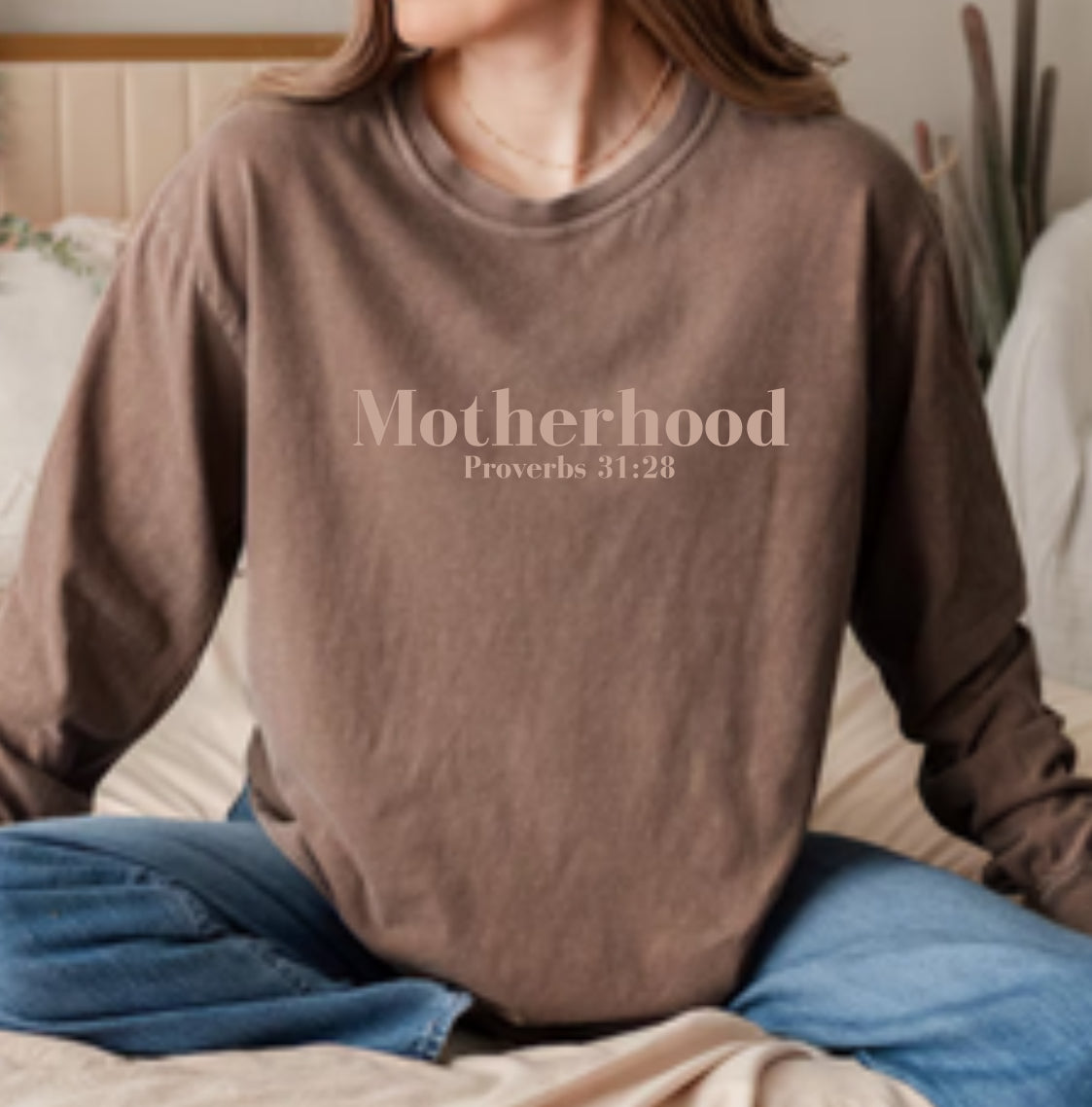 Motherhood Proverbs 31:28 Long-sleeve Tee
