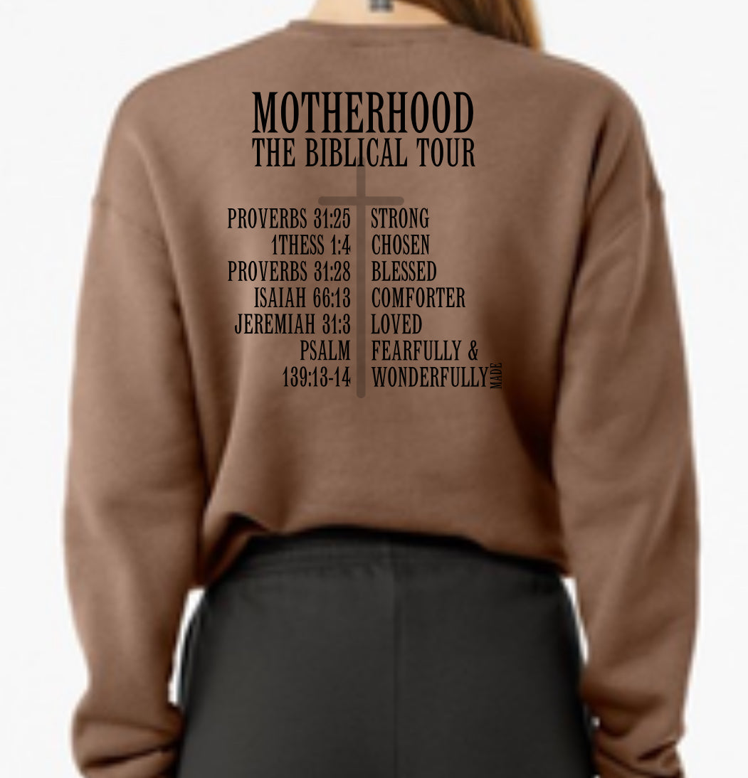 Motherhood The Biblical Tour Vintage Brown Crewneck