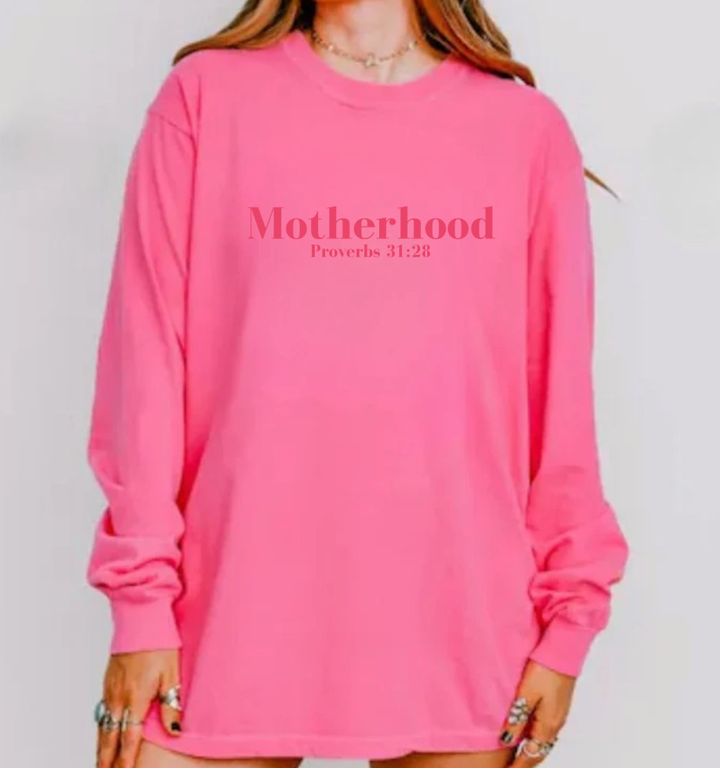 Motherhood Proverbs 31:28 Long-sleeve Tee