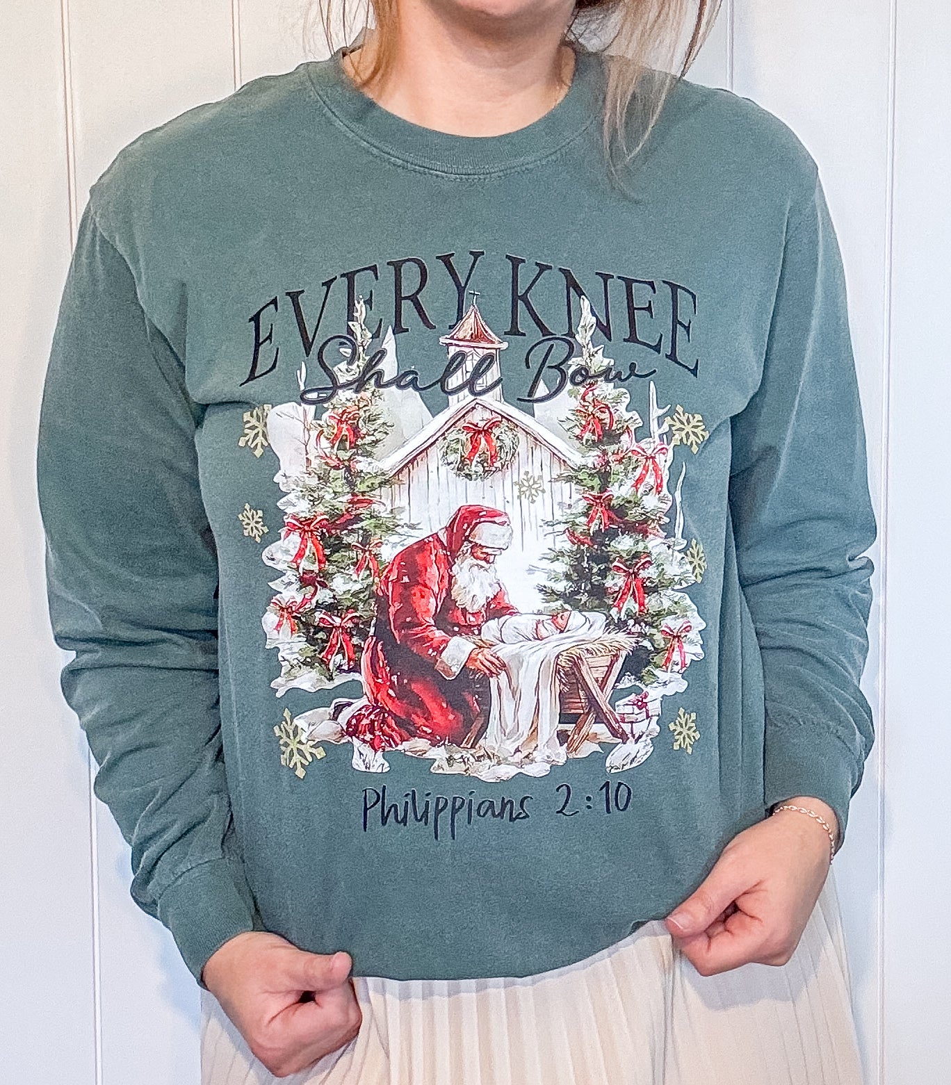 Every Knee Shall Bow Long Sleeve Tee