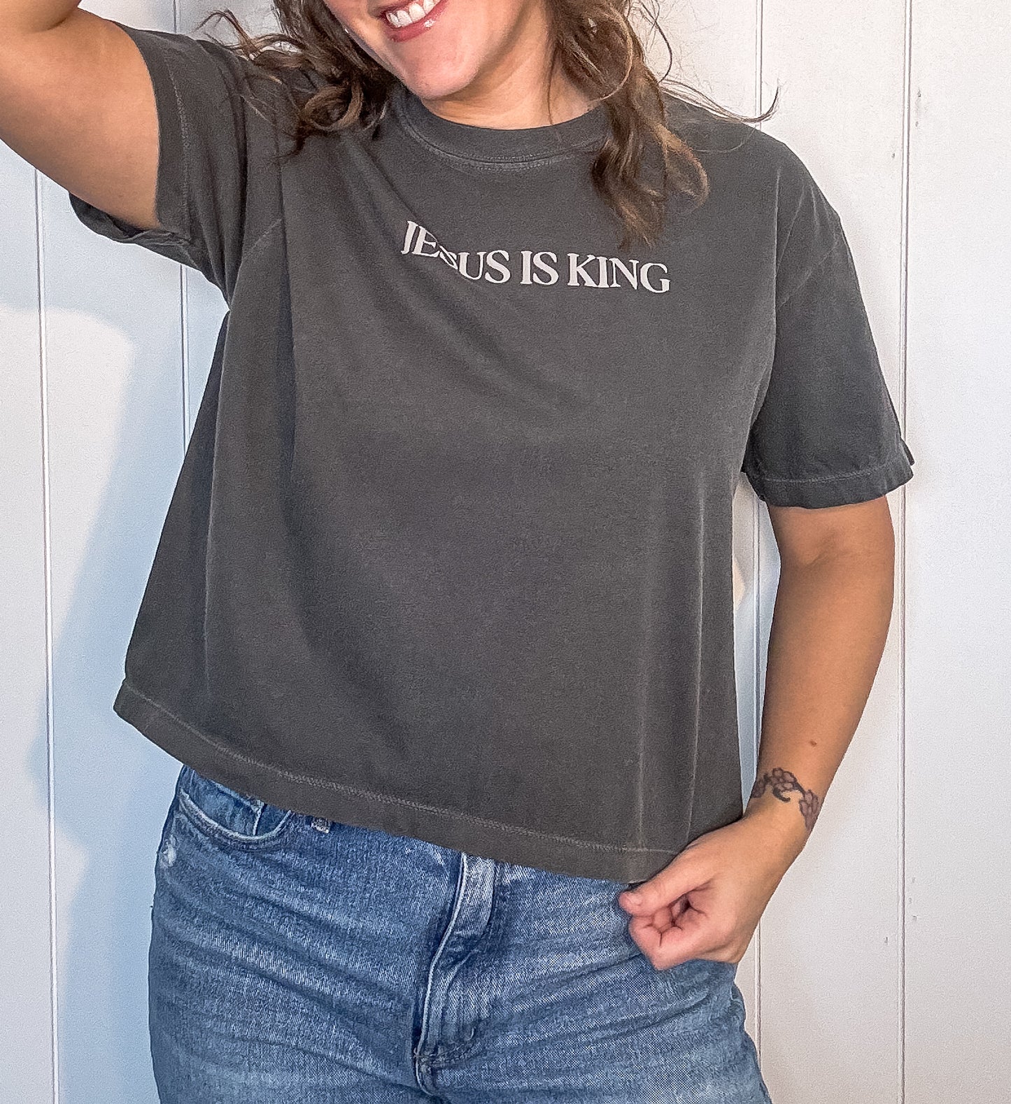 Jesus Is King Boxy Tee
