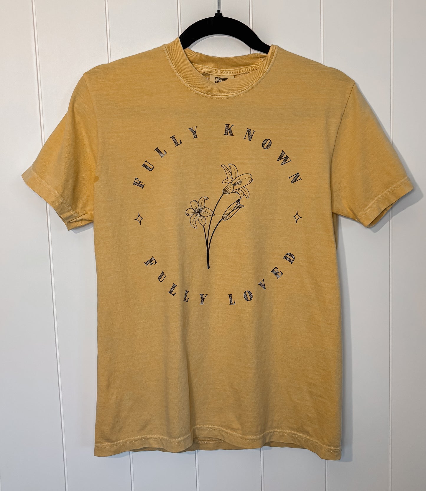 Fully Known Fully Loved Mustard Tee