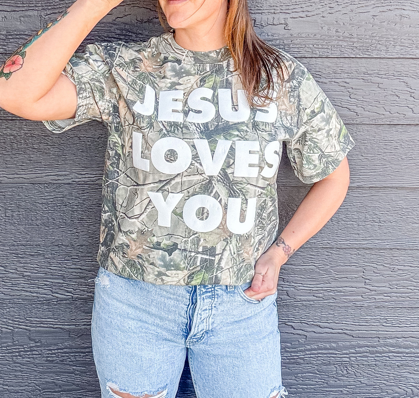 Jesus Loves You Camo Tee
