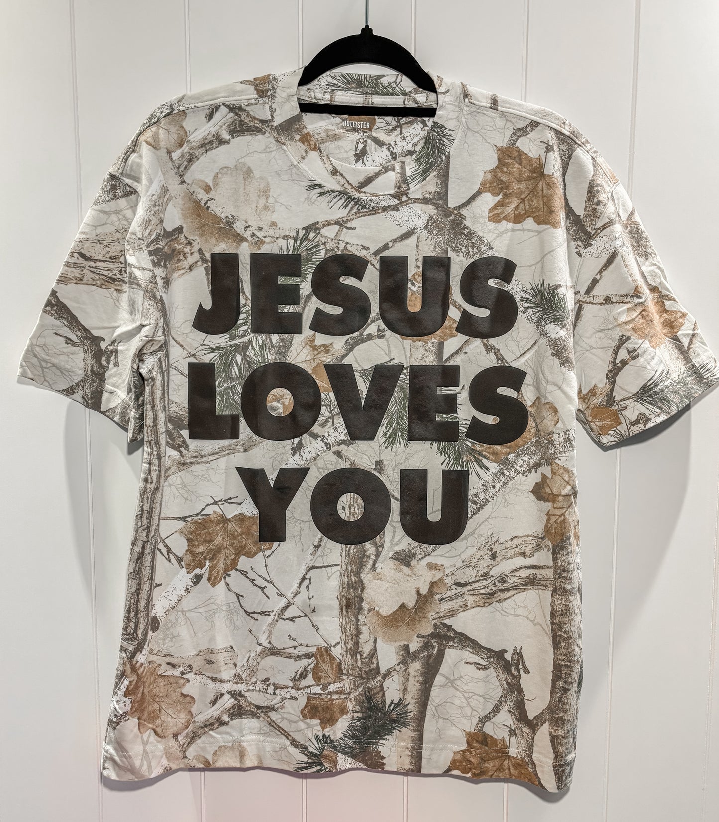 Jesus Loves You White Camo Tee