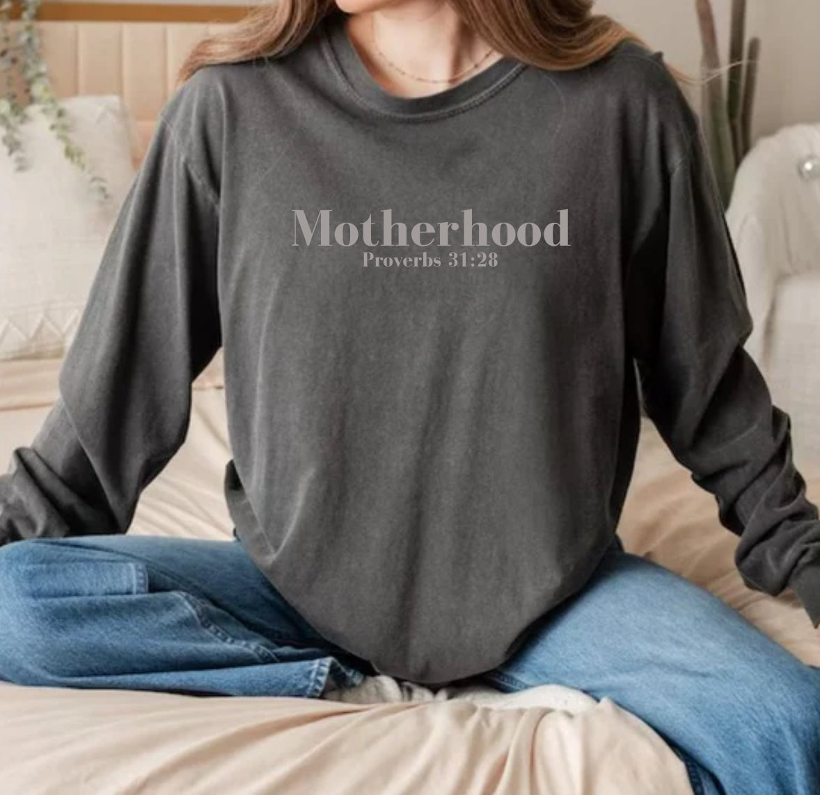 Motherhood Proverbs 31:28 Long-sleeve Tee