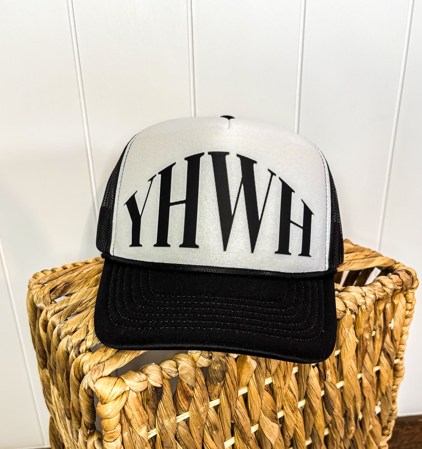YHWH Black Trucker Hat