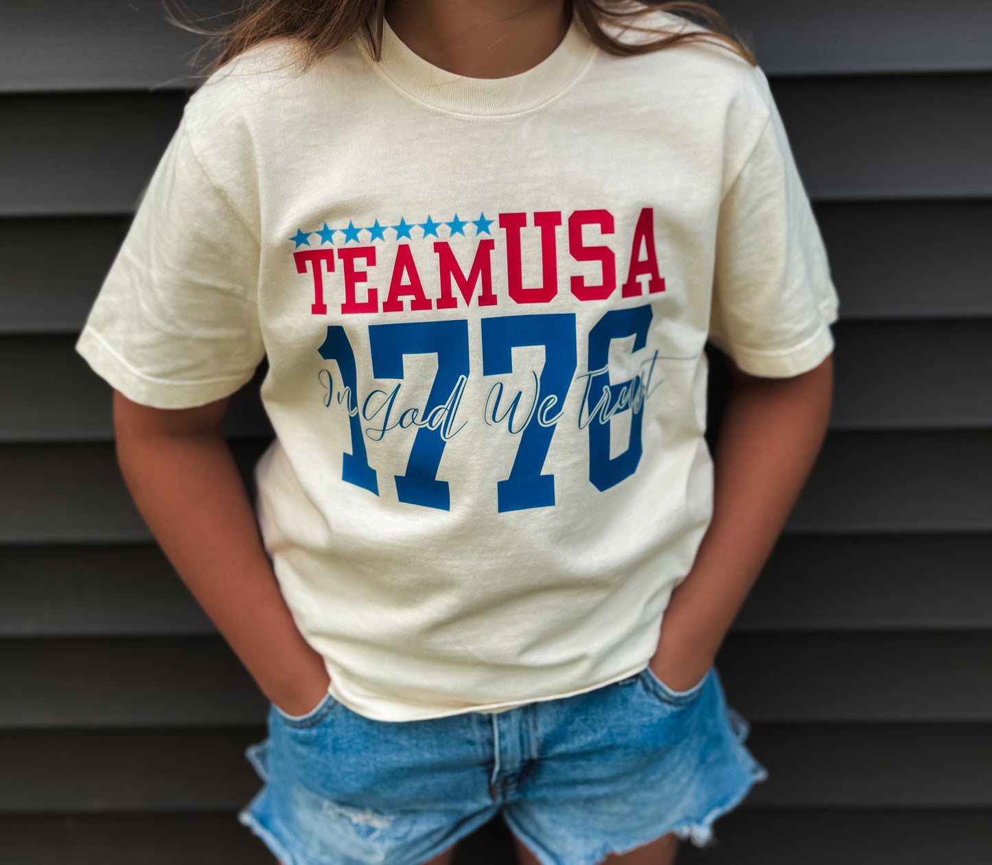 Team USA Ivory Boxy Tee