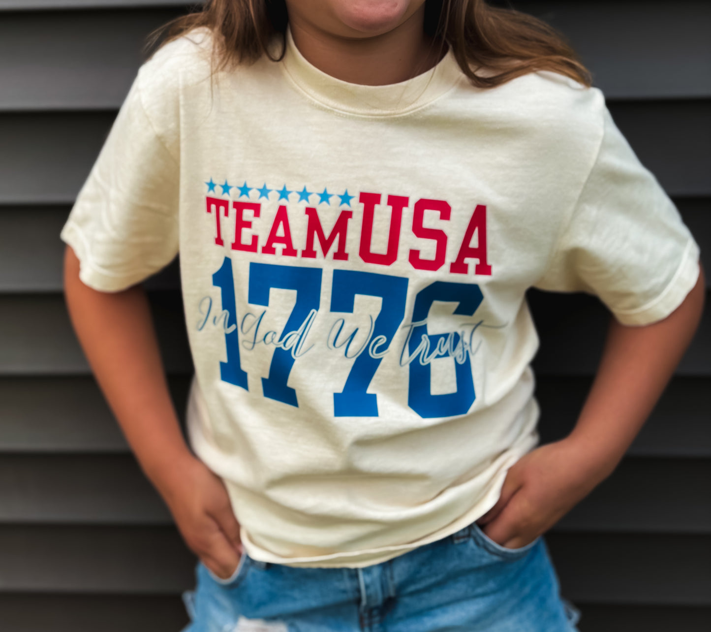 Team USA Ivory Boxy Tee
