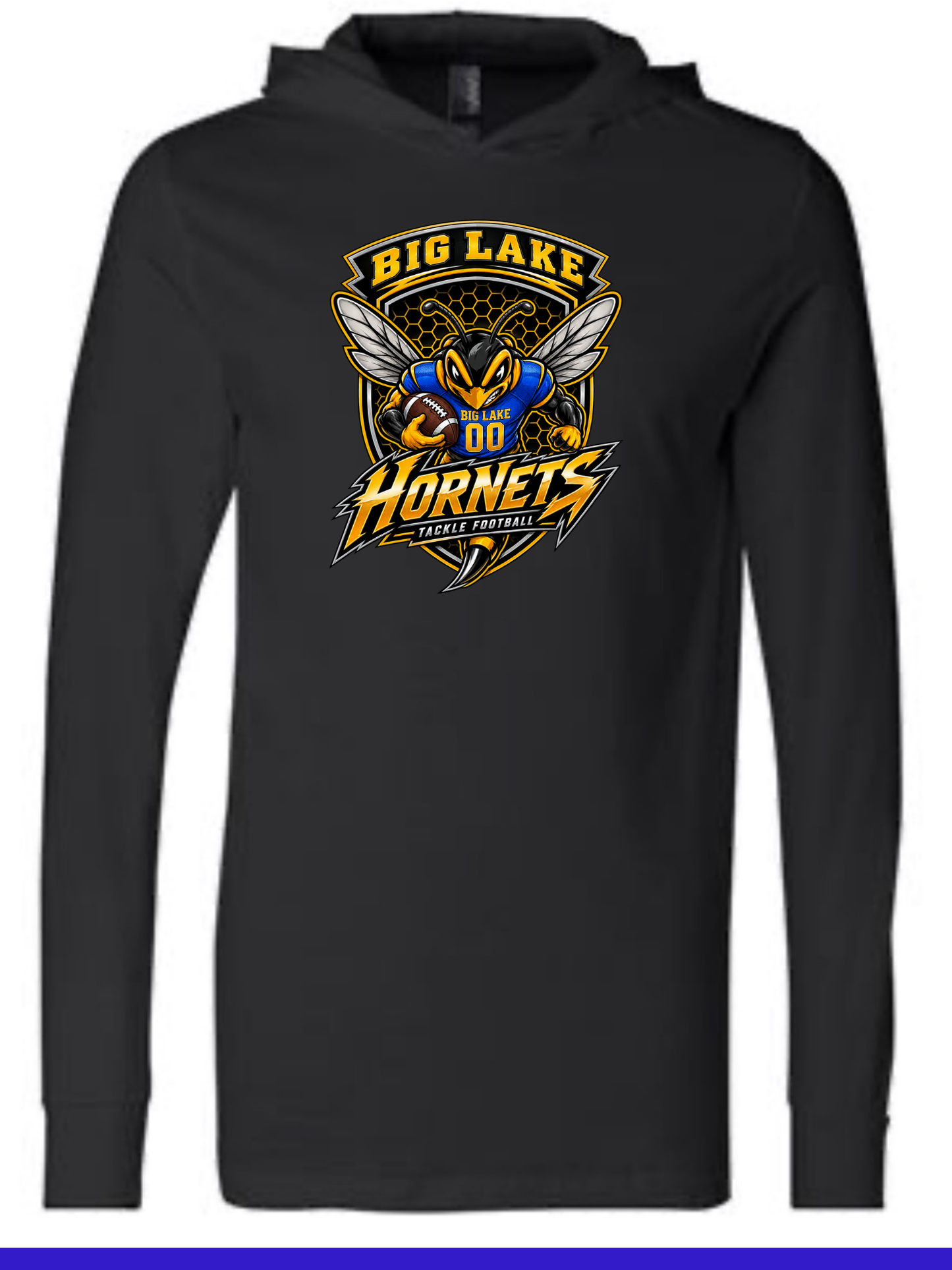 Hornets Tackle FB Youth Long sleeve Hoodie Tee