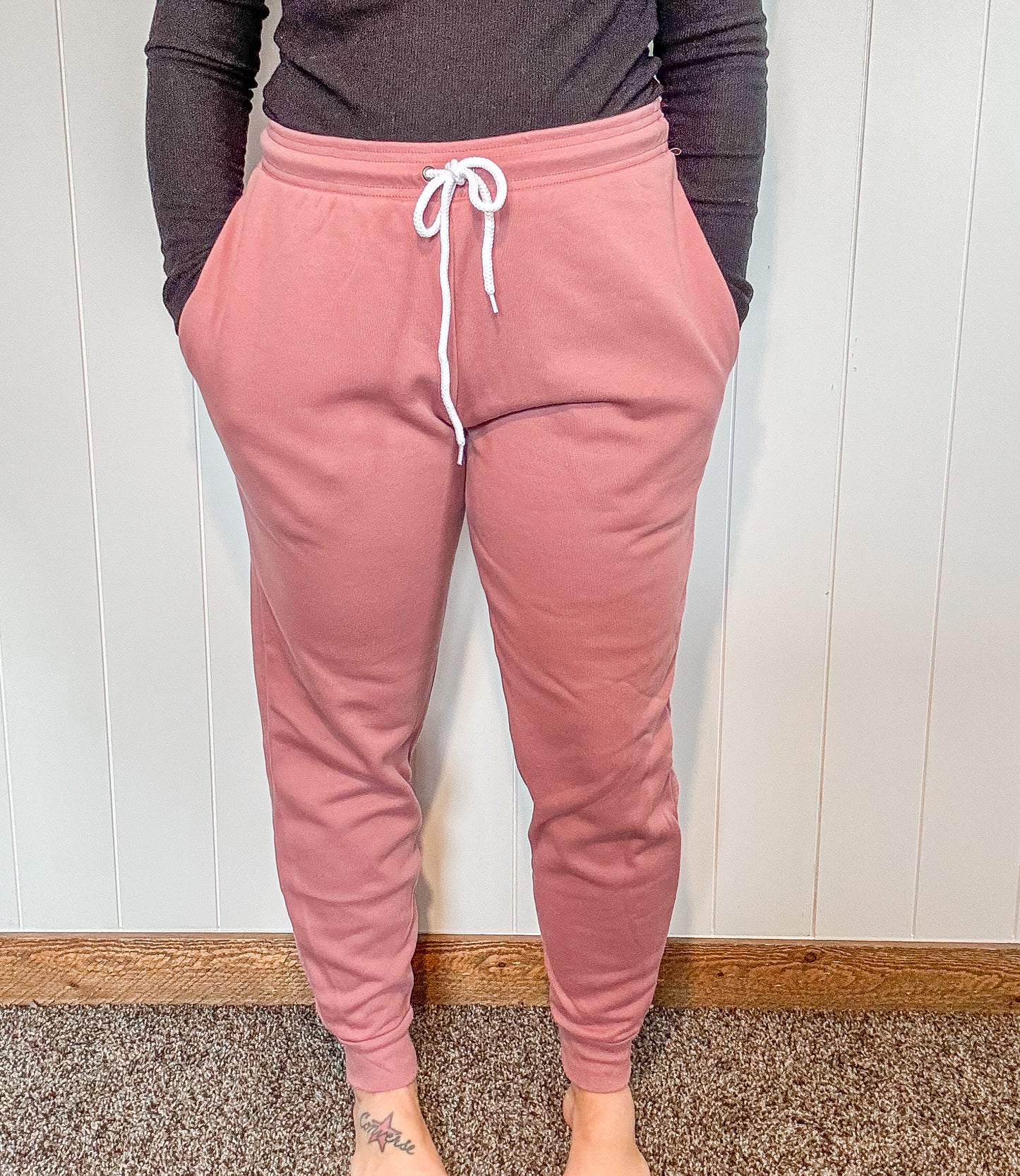 Mauve Fleece Joggers