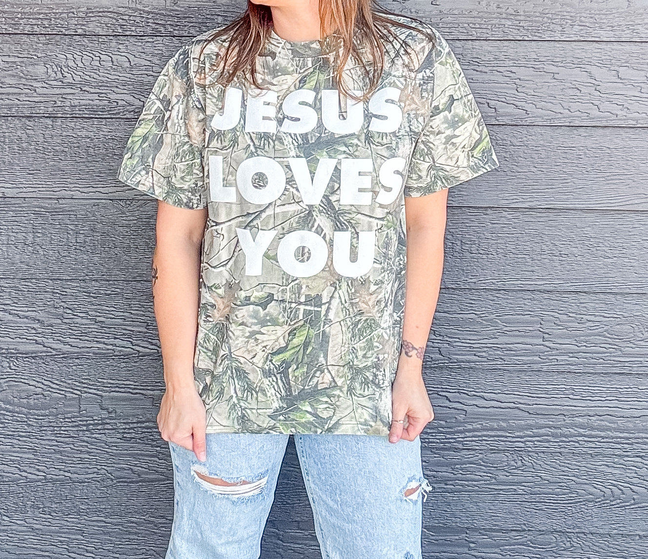 Jesus Loves You Camo Tee