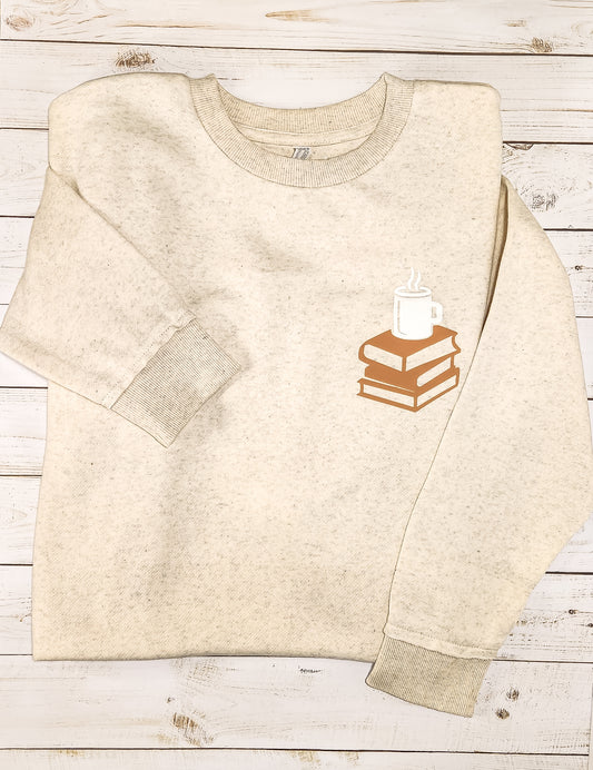 Oversized Coffee & Books Crewneck