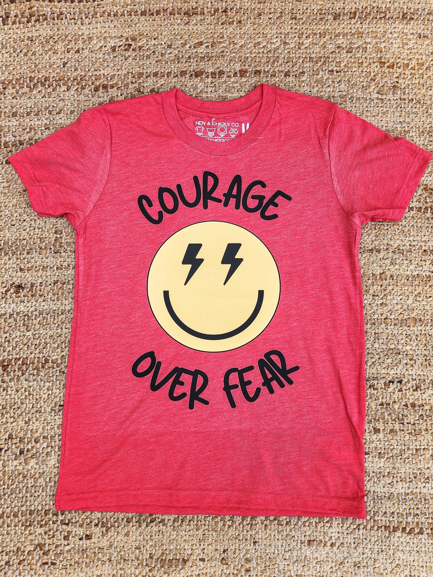 Courage Over Fear Red Boys Tee