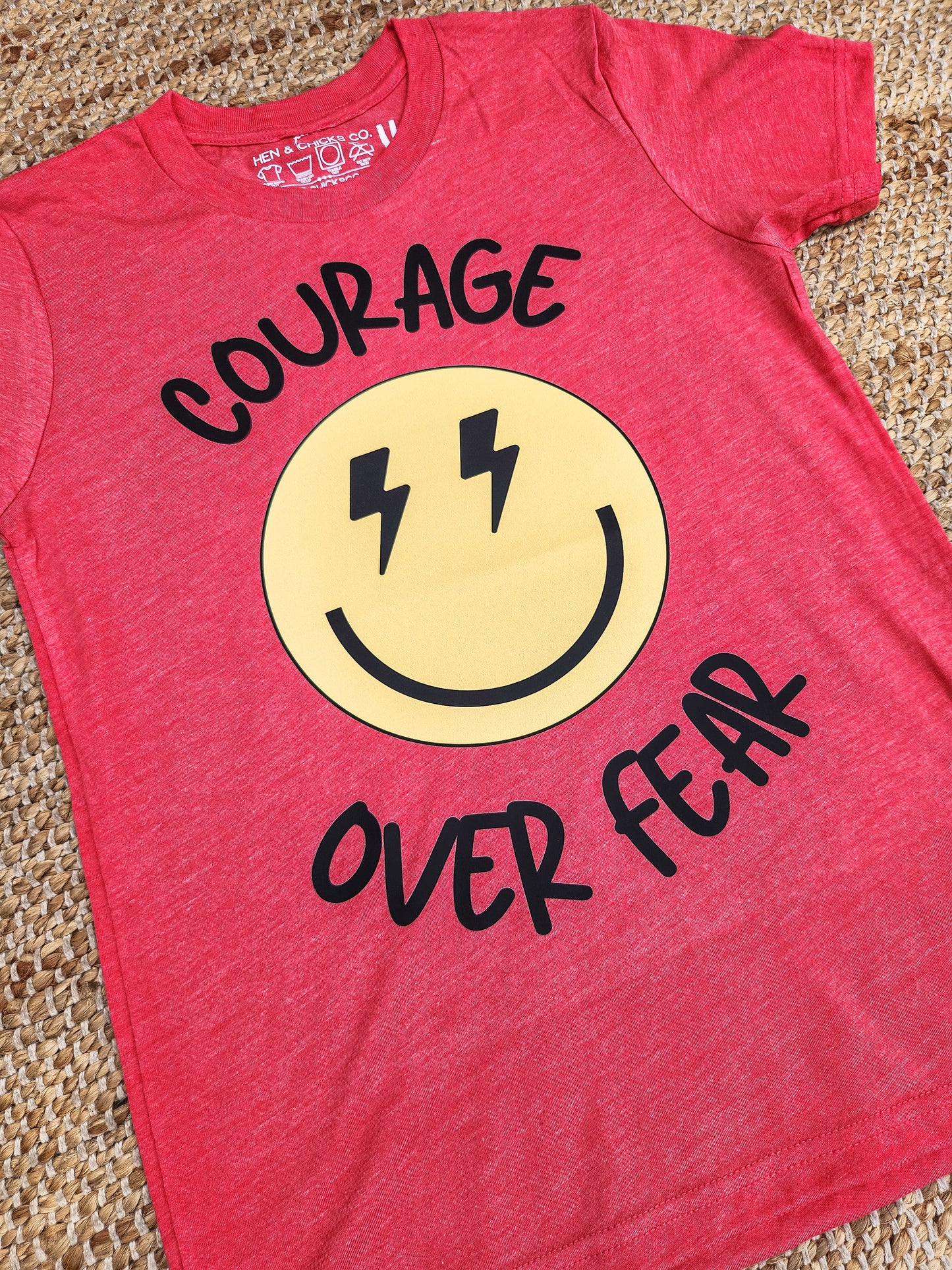 Courage Over Fear Red Boys Tee