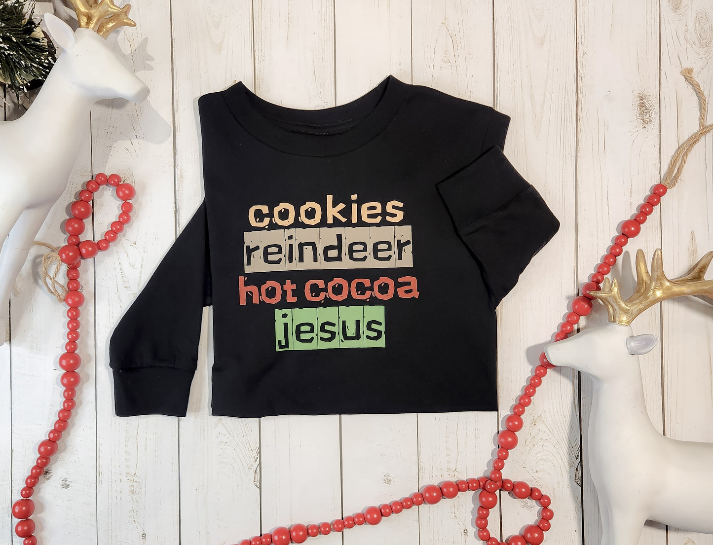 Cookies & Jesus Toddler Long Sleeve Tee