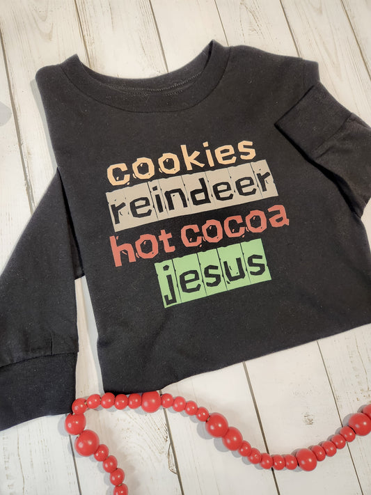 Cookies & Jesus Toddler Long Sleeve Tee