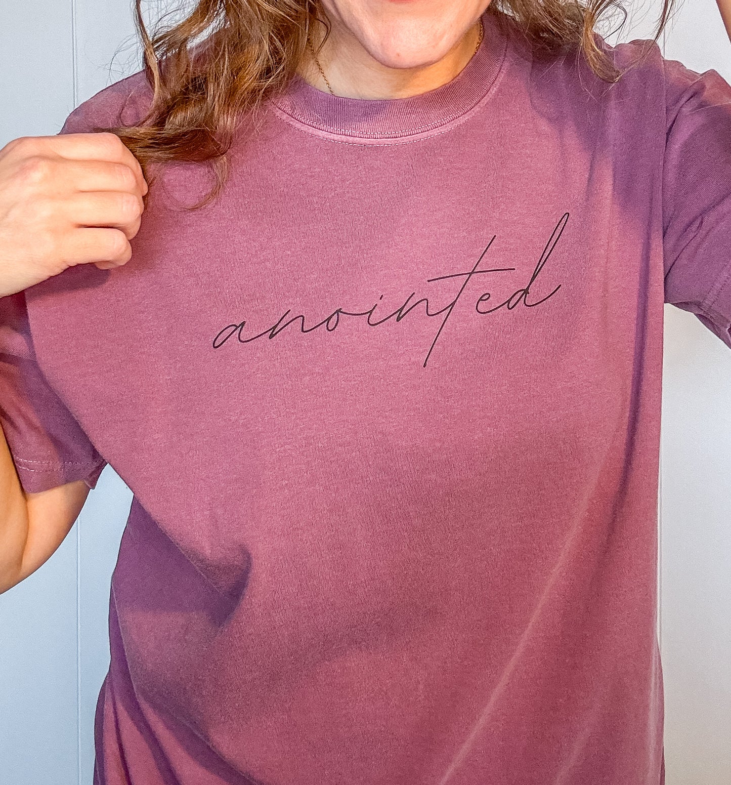 Anointed Psalm 23:5-6 Berry Tee