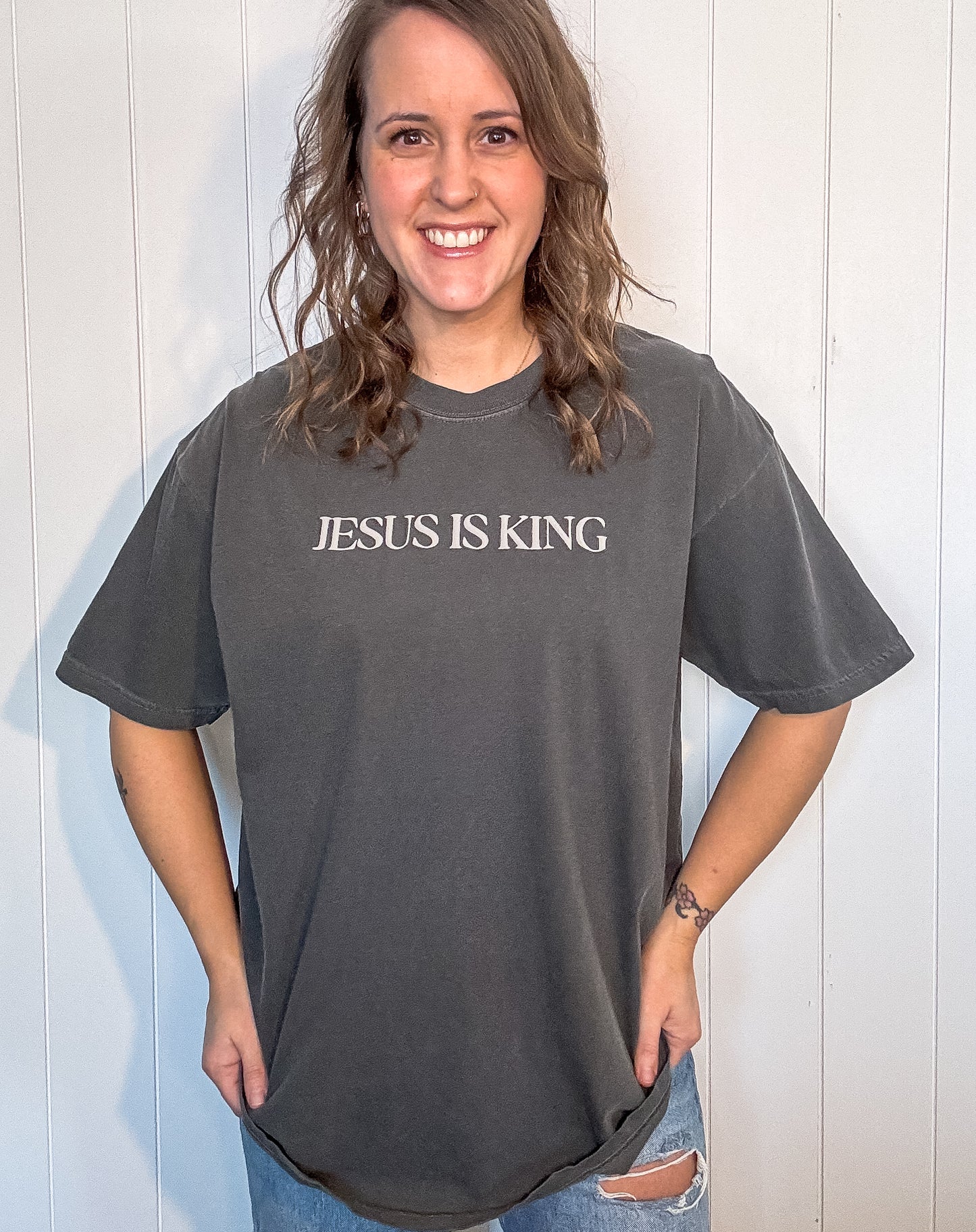 Jesus Is King Boxy Tee