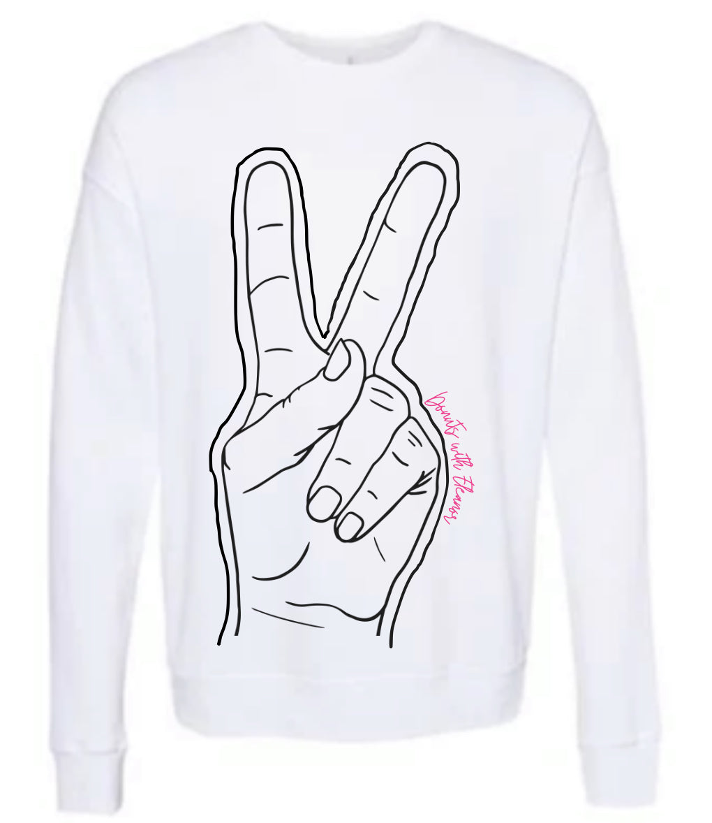 DwE Peace Dirt & Donuts Adult Fleece Crewneck