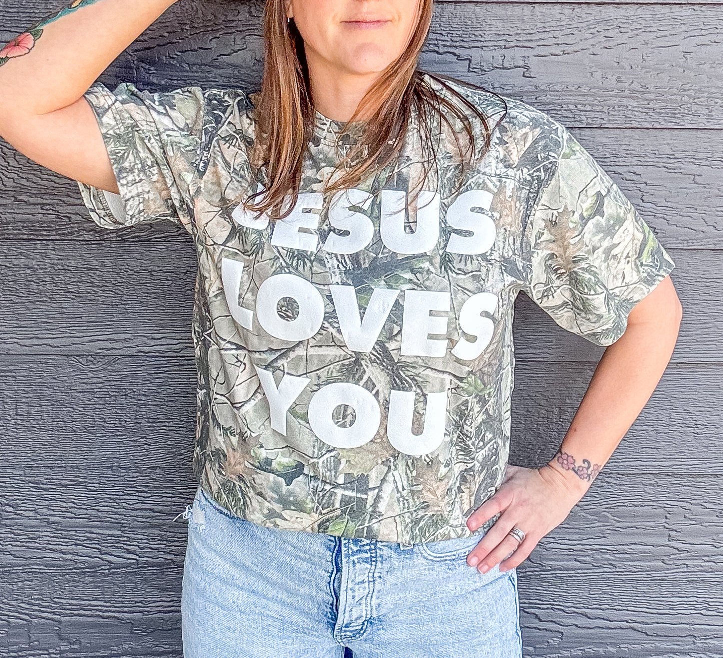 Jesus Loves You Camo Tee