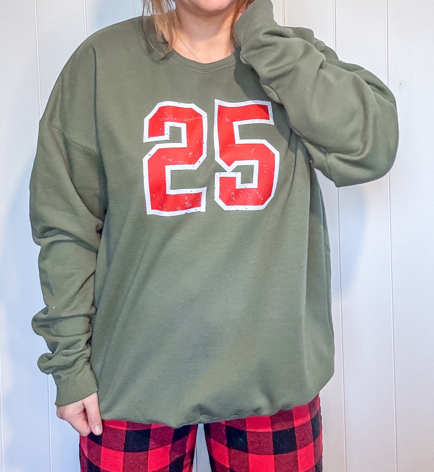 Emmanuel Army Green Crewneck