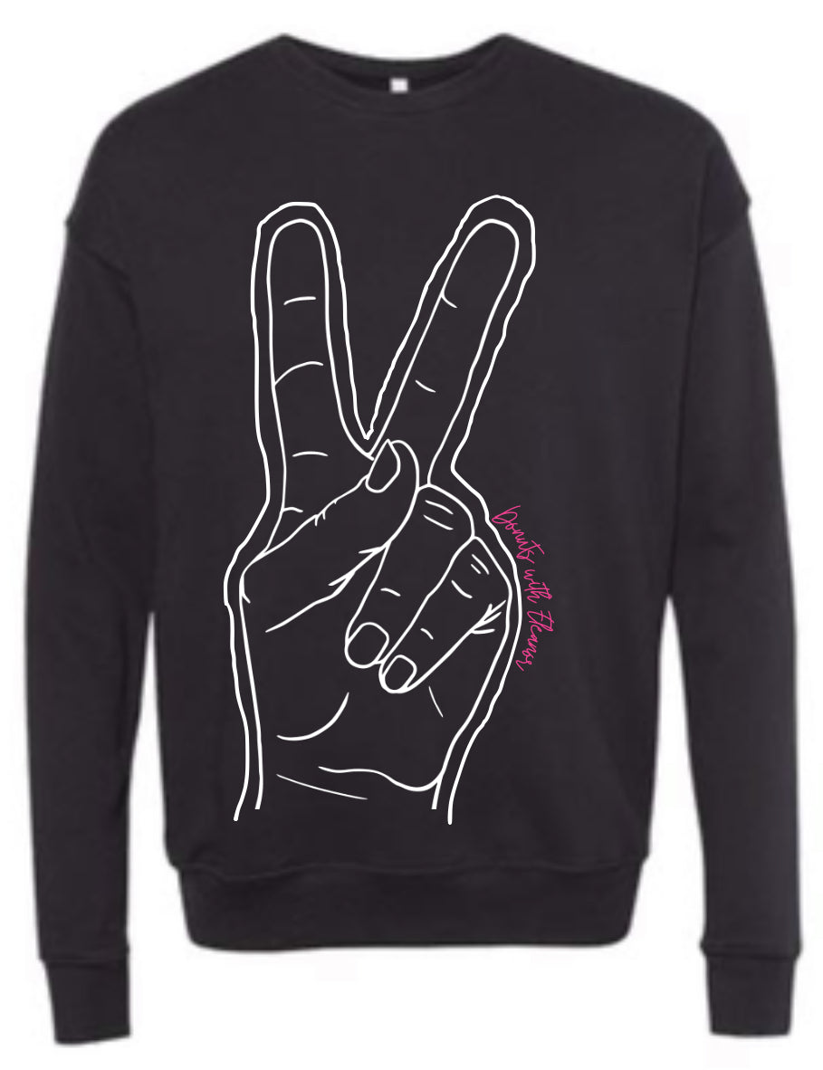 DwE Peace Dirt & Donuts Adult Fleece Crewneck