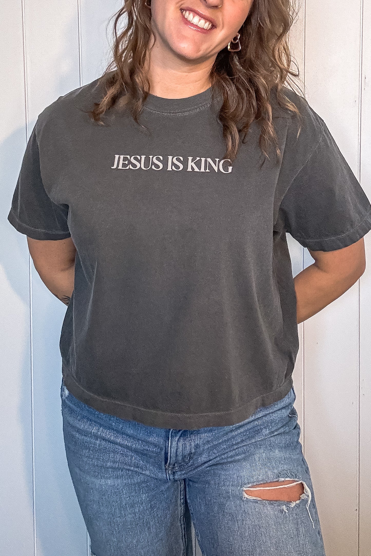 Jesus Is King Boxy Tee