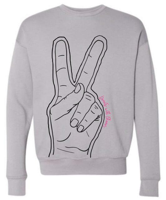 DwE Peace Dirt & Donuts Adult Fleece Crewneck