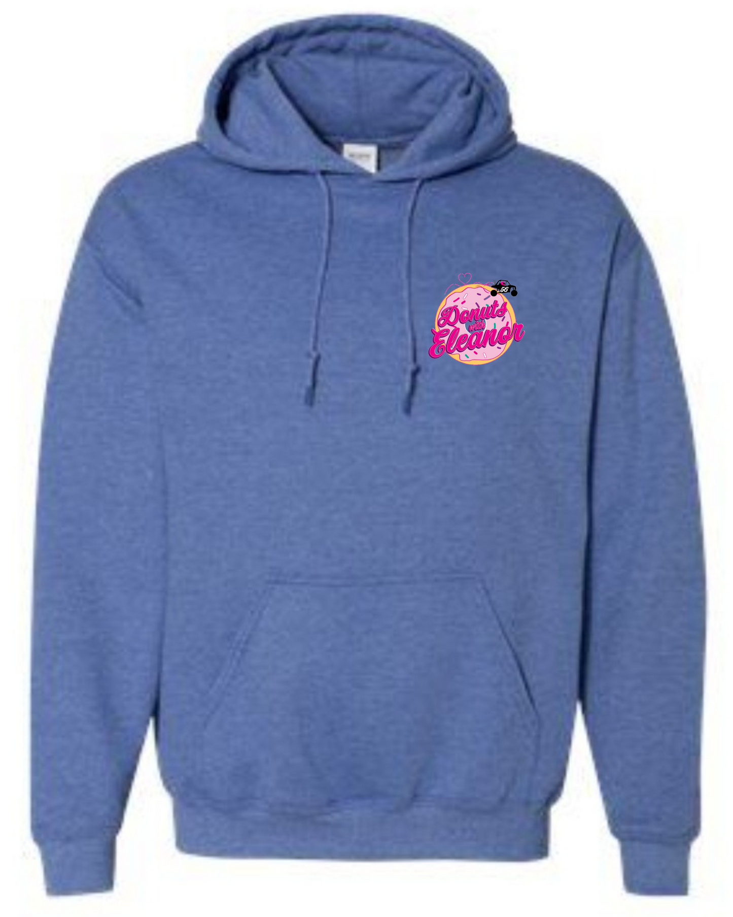 DwE Heather Royal Blue Logo Adult Hoodie