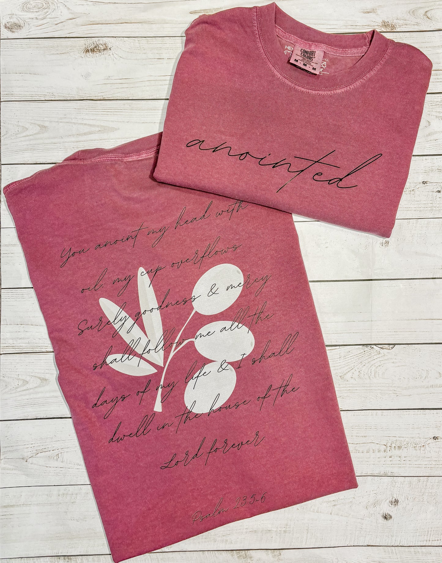 Anointed Psalm 23:5-6 Berry Tee