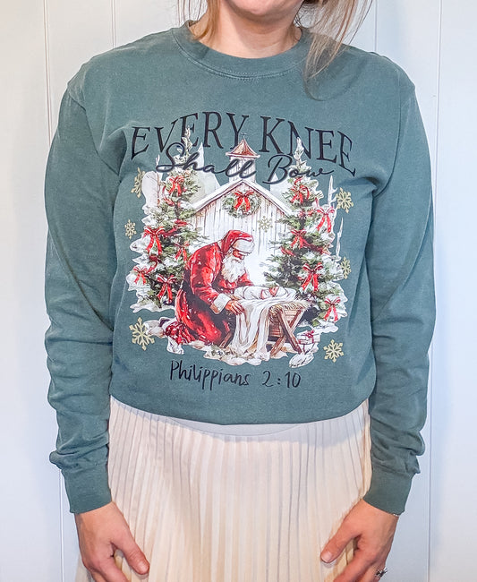 Every Knee Shall Bow Long Sleeve Tee