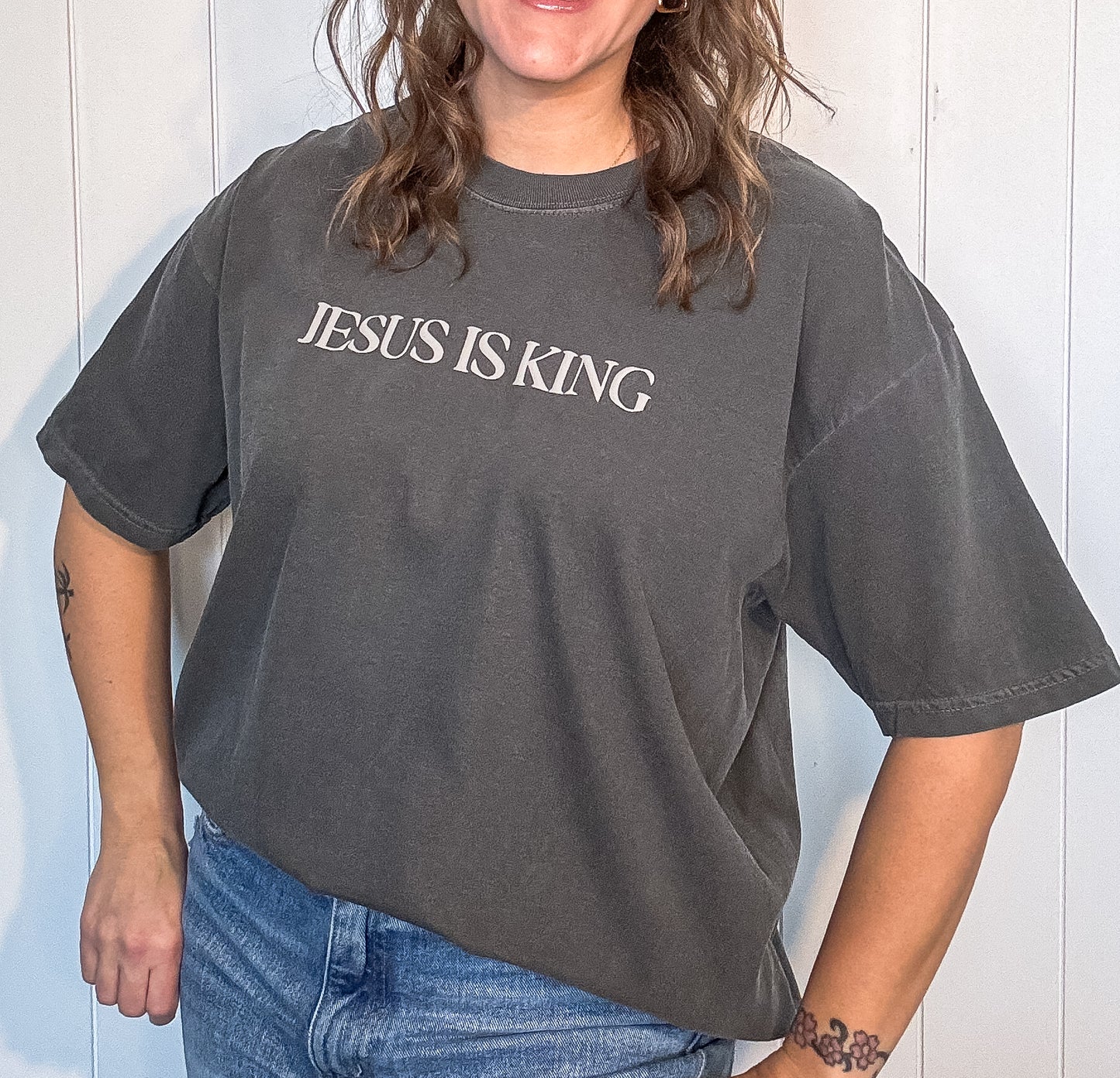 Jesus Is King Boxy Tee