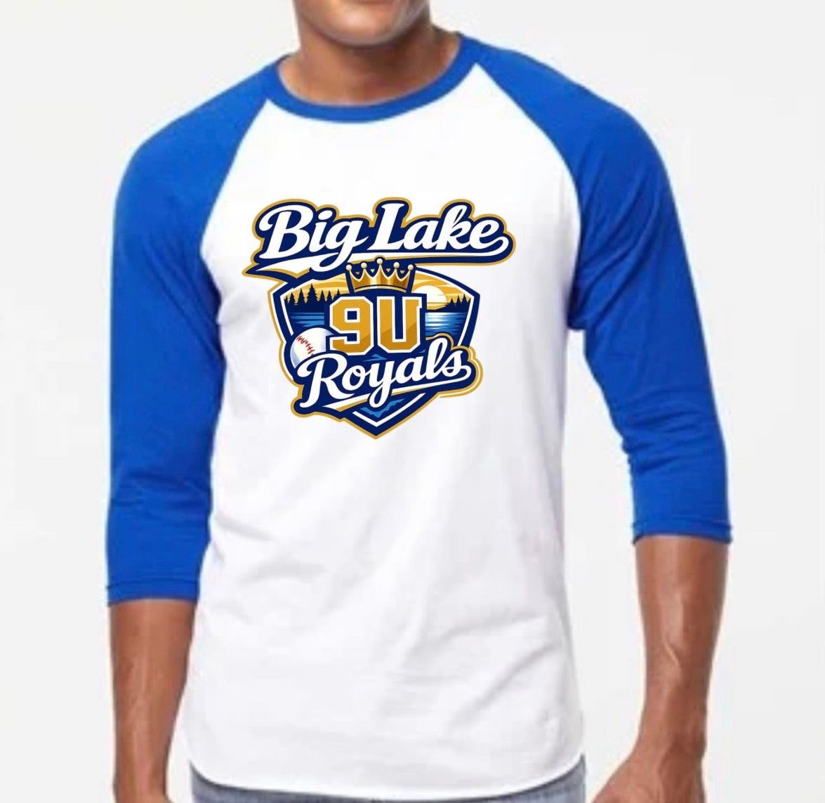BL 9U Adult Quarter Sleeve Baseball Tee