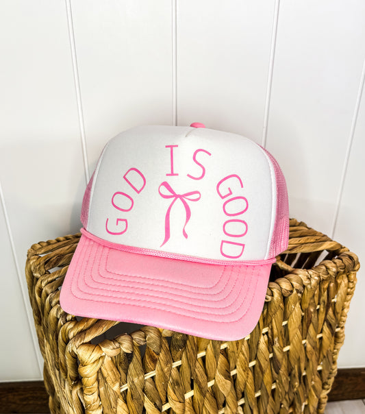 God is Good Pink Trucker Hat