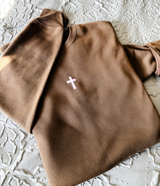 God is Good Vintage Brown Fleece Crewneck