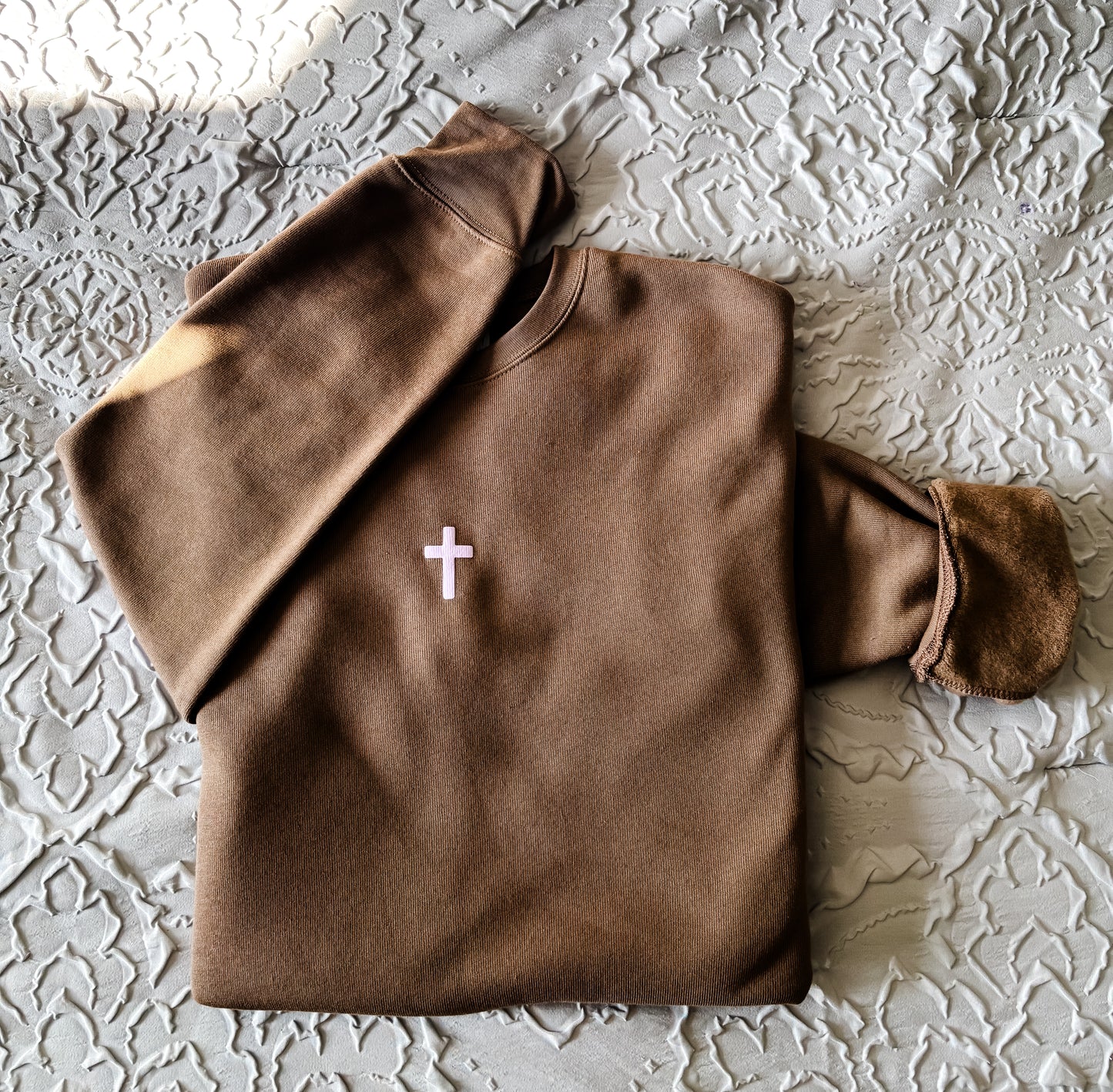 God is Good Vintage Brown Fleece Crewneck