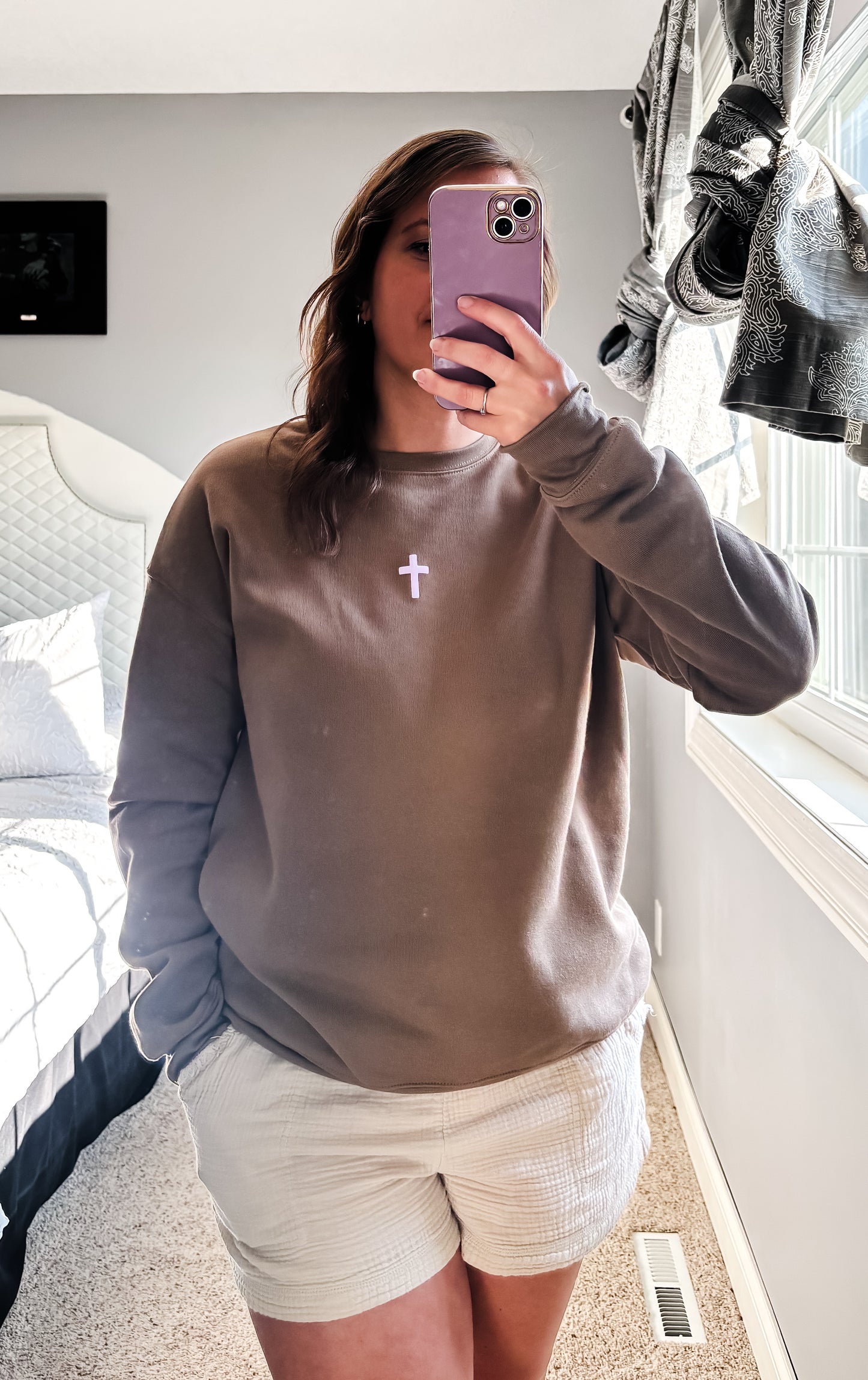 God is Good Vintage Brown Fleece Crewneck