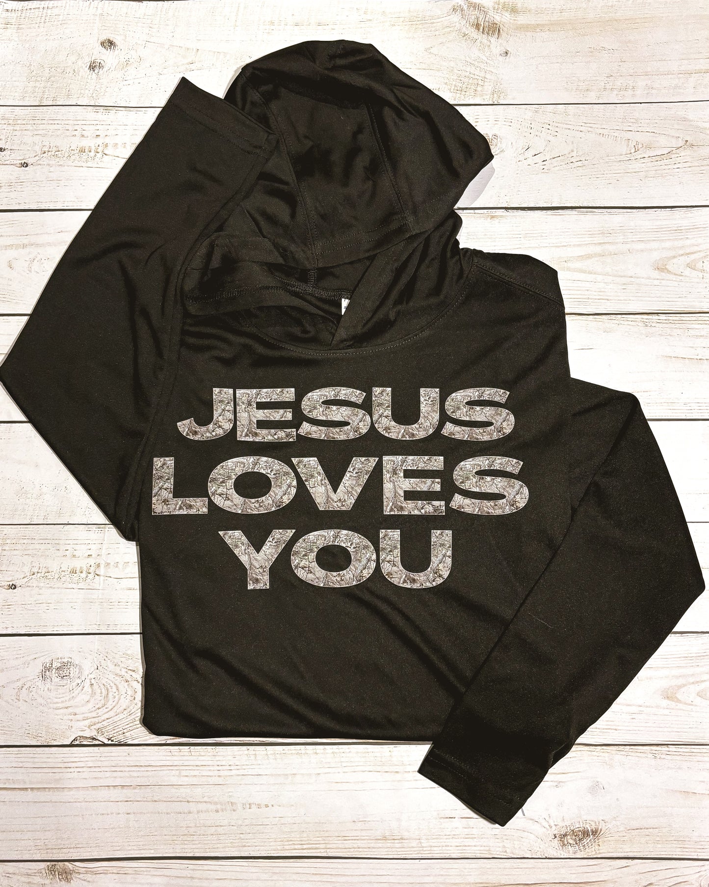 Jesus Loves You Hooded Youth Long-Sleeve Tee