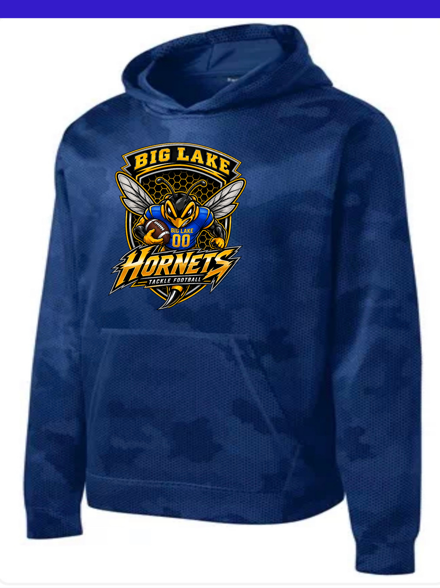 Hornets Tackle FB Camo Hoodie