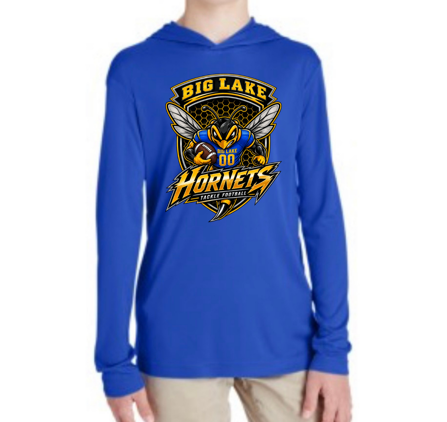 Hornets Tackle FB Youth Long sleeve Hoodie Tee