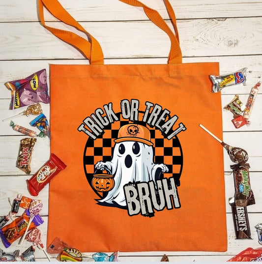 Halloween Tote Trick or Treat Bruh