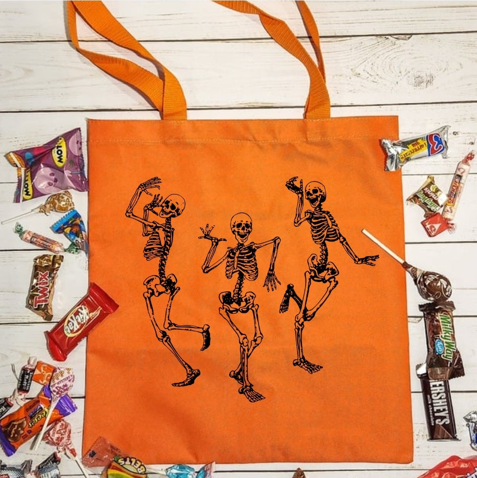 Halloween Tote Dancing Skeletons