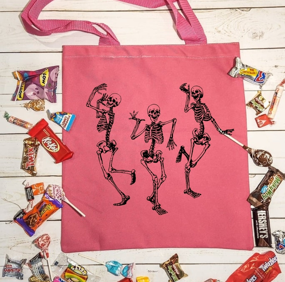 Halloween Tote Dancing Skeletons