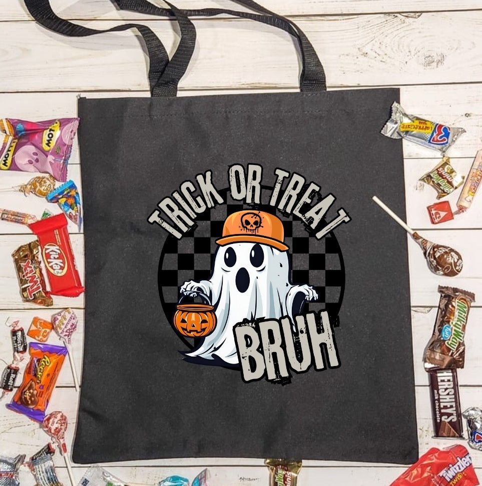 Halloween Tote Trick or Treat Bruh