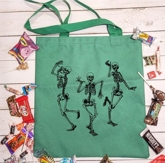 Halloween Tote Dancing Skeletons