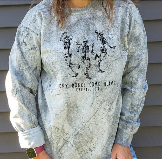 Dry Bones Come Alive Stone Washed Crewneck