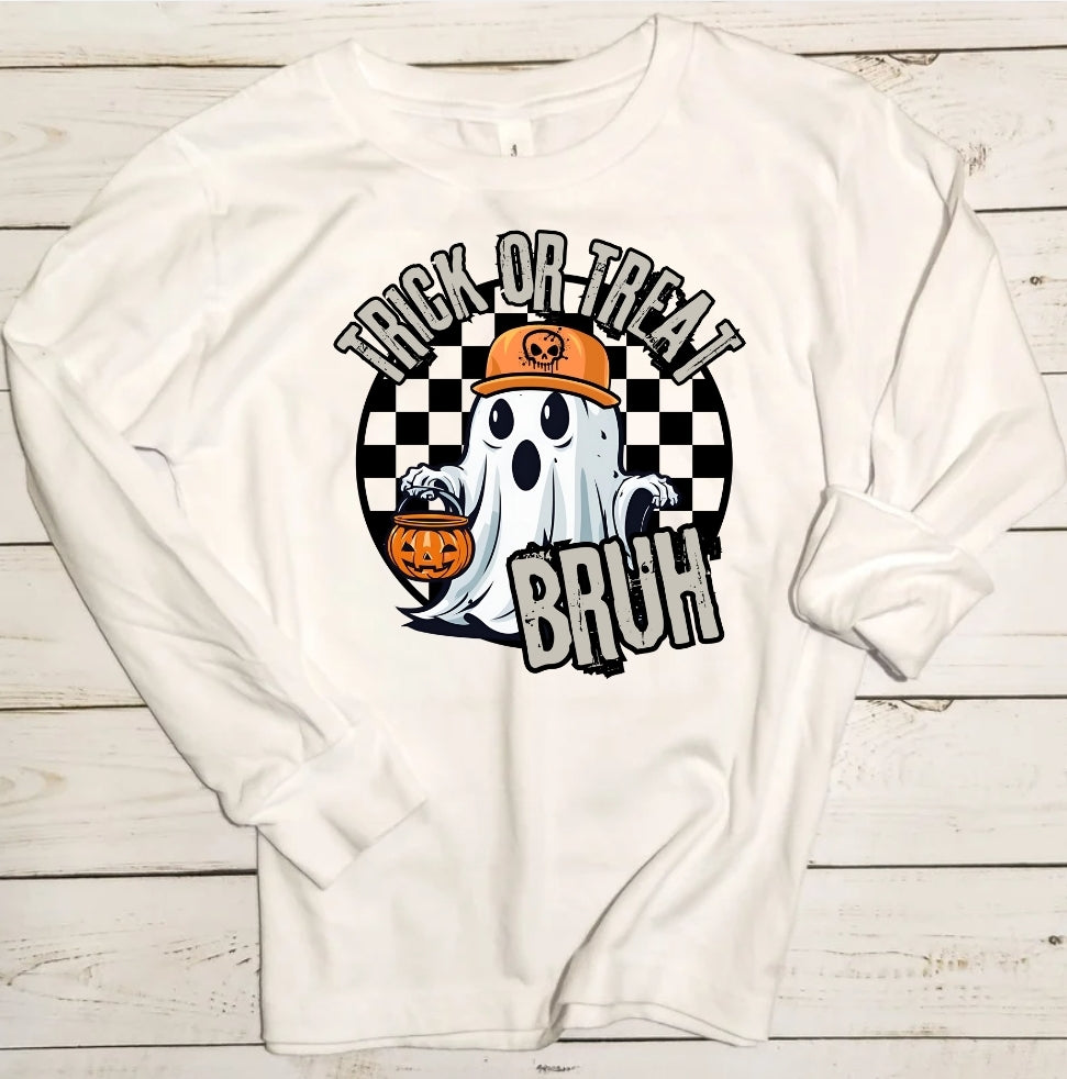 Trick or Treat Bruh Youth Longsleeve