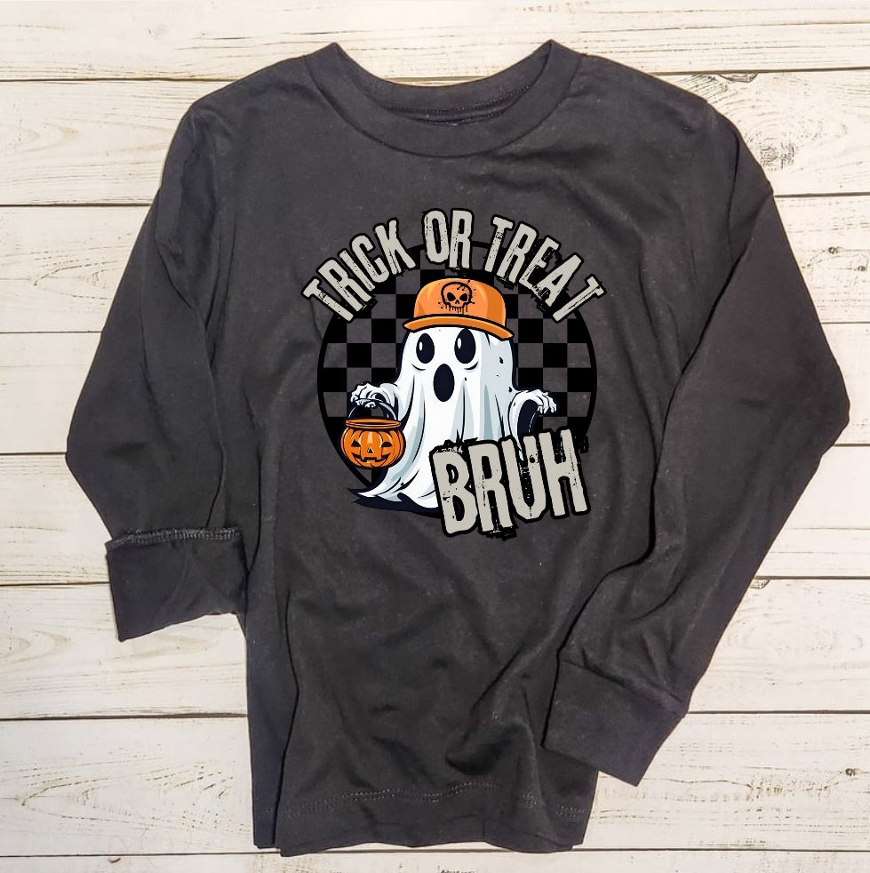 Trick or Treat Bruh Youth Longsleeve