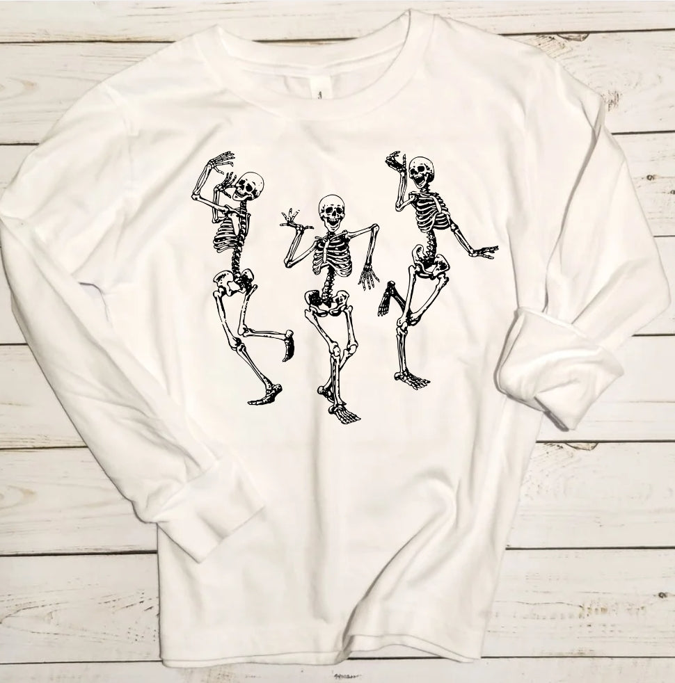 Dancing Skeletons Youth Longsleeve Tee